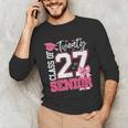 Senior 2027 Class Of 2027 Pink Coquette Bow Graduation Girl Unisex Long Sleeve T-Shirt