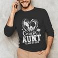 Senior Aunt Class Of 2026 Soccer Graduation Heart Unisex Long Sleeve T-Shirt