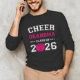 Senior Cheerleader Grandma Cheer Class Of 2026 Graduation Unisex Long Sleeve T-Shirt