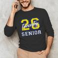 Senior Class 2026 Graduation Yellow Blue Letters Unisex Long Sleeve T-Shirt