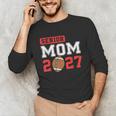 Senior Football Mom 2027 Team Class Of 2027 Graduation Mom Unisex Long Sleeve T-Shirt