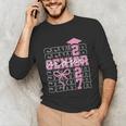 Senior Mom 2027 Class Of 2027 Coquette Bow Graduation 2027 Unisex Long Sleeve T-Shirt