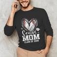 Senior Mom Class Of 2026 Baseball Graduation Heart Unisex Long Sleeve T-Shirt