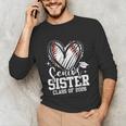 Senior Sister Class Of 2026 Baseball Graduation Heart Unisex Long Sleeve T-Shirt