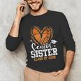 Senior Sister Class Of 2026 Basketball Graduation Heart Unisex Long Sleeve T-Shirt