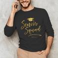 Senior Squad Graduation With Golden Cap Team Unisex Long Sleeve T-Shirt