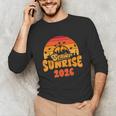 Senior Sunrise Class Of 2026 Graduation Proud Graduate Retro Unisex Long Sleeve T-Shirt