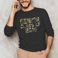 Seniors 2019 Class TShirt Camo Print T-Shirt Graduation Gift Unisex Long Sleeve T-Shirt
