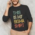 This Is My Sigma Shirt Male Lone Wolf Minimalist Introvert Unisex Long Sleeve T-Shirt This Is My Sigma Shirt Male Lone Wolf Minimalist Introvert Unisex Long Sleeve T-Shirt