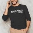 Social Vegan i Avoid Meet Introvert Sarcasm Gift Unisex Long Sleeve T-Shirt Social Vegan i Avoid Meet Introvert Sarcasm Gift Unisex Long Sleeve T-Shirt