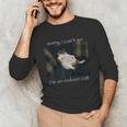 Sorry I Can’t Go I’m An Indoor Cat Introvert Meme Unisex Long Sleeve T-Shirt Sorry I Can’t Go I’m An Indoor Cat Introvert Meme Unisex Long Sleeve T-Shirt