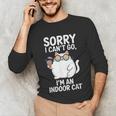 Sorry I Can’t Go I’m An Indoor Cat Introvert Cat Unisex Long Sleeve T-Shirt Sorry I Can’t Go I’m An Indoor Cat Introvert Cat Unisex Long Sleeve T-Shirt