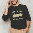 Sorry I'm Kinda Busy Lazy Cat Sarcastic Sayings Introvert Men Women Unisex Long Sleeve T-Shirt Sorry I'm Kinda Busy Lazy Cat Sarcastic Sayings Introvert Men Women Unisex Long Sleeve T-Shirt