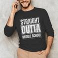 Straight Outta Middle School Class Of 2024 Graduation Unisex Long Sleeve T-Shirt