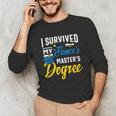 i Survived My Fiance's Masters Degree Graduation Gifts Unisex Long Sleeve T-Shirt