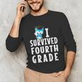I Survived Fourth Grade Graduation Kids Owl Grad Unisex Long Sleeve T-Shirt
