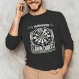 I Survived Lawn Darts Classic Yard Nostalgia Game Fun Unisex Long Sleeve T-Shirt