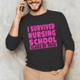 I Survived Nursing School Class Of 2018 Graduation Shirt Unisex Long Sleeve T-Shirt