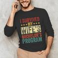 i Survived My Wife Bachelor's Degree Wife Graduation Unisex Long Sleeve T-Shirt