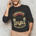 Survived My Wife's Master's Degree College Graduation Unisex Long Sleeve T-Shirt