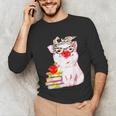 Teacher Pig Cute Farm Animal Book Lover School Student For Men Women Kids Unisex Long Sleeve T-Shirt Teacher Pig Cute Farm Animal Book Lover School Student For Men Women Kids Unisex Long Sleeve T-Shirt
