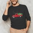 Tis The Season Holiday Nostalgia Red Truck Unisex Long Sleeve T-Shirt