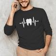 Tooth Heartbeat Dentist Graduation Party Dental Heartbeat Unisex Long Sleeve T-Shirt