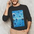 Trippy Weirdcore Frutiger Aero Surreal Eyeballs Y2K Unisex Long Sleeve T-Shirt