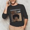 Unapologetically MSW-Ish Student Graduation Afro Unisex Long Sleeve T-Shirt