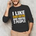 Video Editor Introvert Editing Production Filmmaking Job Unisex Long Sleeve T-Shirt Video Editor Introvert Editing Production Filmmaking Job Unisex Long Sleeve T-Shirt