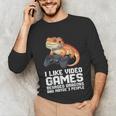 I Like Video Games Bearded Dragon Gamer Introvert Mood Unisex Long Sleeve T-Shirt I Like Video Games Bearded Dragon Gamer Introvert Mood Unisex Long Sleeve T-Shirt