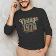 Vintage 1978 Retro Year Groovy 70s For Dad Nostalgia Unisex Long Sleeve T-Shirt