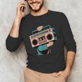 Vintage 80s 90s Retro Boombox Music Hip Hop Nostalgia Party Unisex Long Sleeve T-Shirt Vintage 80s 90s Retro Boombox Music Hip Hop Nostalgia Party Unisex Long Sleeve T-Shirt