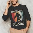 Vintage Basically Just Leave Me Alone Bigfoot Introverts Unisex Long Sleeve T-Shirt Vintage Basically Just Leave Me Alone Bigfoot Introverts Unisex Long Sleeve T-Shirt