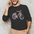 Vintage Bicycle With Playing Cards Nostalgia Unisex Long Sleeve T-Shirt Vintage Bicycle With Playing Cards Nostalgia Unisex Long Sleeve T-Shirt