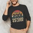 Vintage Class Of 2001 25 Years Later Reunion 25th Graduation Unisex Long Sleeve T-Shirt