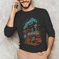 Vintage Locomotive Nostalgia Railroad Stars Unisex Long Sleeve T-Shirt Vintage Locomotive Nostalgia Railroad Stars Unisex Long Sleeve T-Shirt