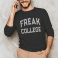 Vintage Sarcastic FREAK COLLEGE Introvert Anti Social Unisex Long Sleeve T-Shirt Vintage Sarcastic FREAK COLLEGE Introvert Anti Social Unisex Long Sleeve T-Shirt