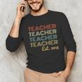 Vintage Teacher Established 2018 Graduation Men Unisex Long Sleeve T-Shirt