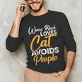 Wears Loves Cats Avoids People I Introvert Unisex Long Sleeve T-Shirt Wears Loves Cats Avoids People I Introvert Unisex Long Sleeve T-Shirt