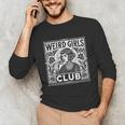 Weird Girls Club Vintage Linocut Retro Introvert Aesthetic Unisex Long Sleeve T-Shirt
