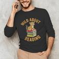 Wild About Reading Cute Leopard Teacher Kids Book Lover Unisex Long Sleeve T-Shirt
