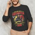 Woman Firefighter Aunt TiTi Auntie Black Graduation Unisex Long Sleeve T-Shirt