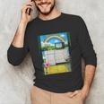 Women's Frutiger Aero Aesthetic Rainbow Glitch Art Unisex Long Sleeve T-Shirt