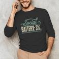 Women's Social Battery 3 Introvert Sarcasm Unisex Long Sleeve T-Shirt Women's Social Battery 3 Introvert Sarcasm Unisex Long Sleeve T-Shirt