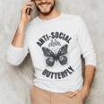 Anti-Social Butterfly Awkward Introvert Homebody Humor Unisex Long Sleeve T-Shirt