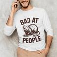 Bad At People Ferret Introvert Saying Slogan Unisex Long Sleeve T-Shirt Bad At People Ferret Introvert Saying Slogan Unisex Long Sleeve T-Shirt