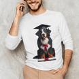 Bernese Mountain Dog Graduation Cap Graduate Training School For Men Women Girls Kids Unisex Long Sleeve T-Shirt