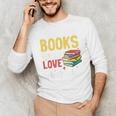 Books Are My Love Language Stack Unisex Long Sleeve T-Shirt