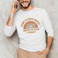 Born To Read Books Forced To Emails Vintage Retro Rainbow Unisex Long Sleeve T-Shirt